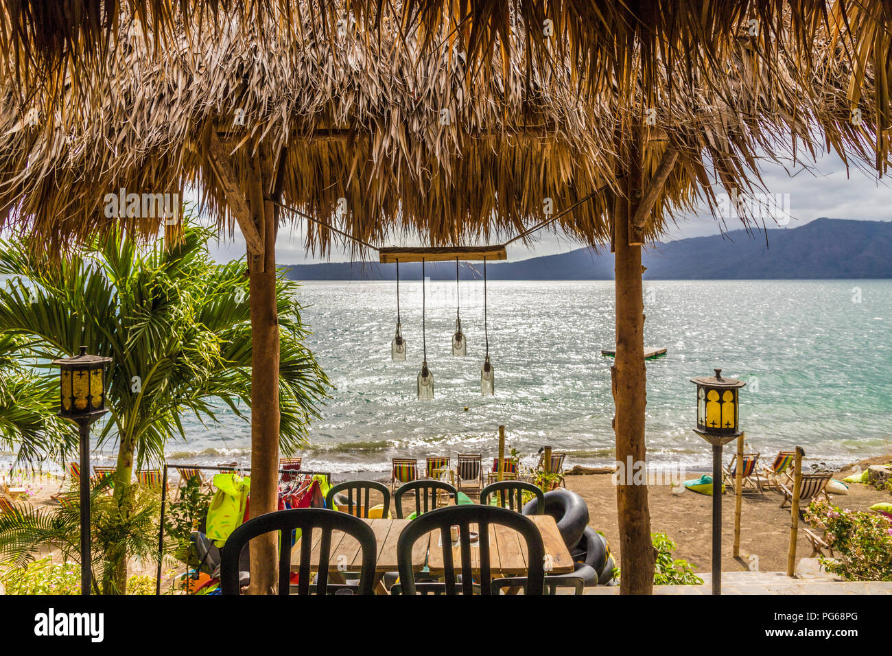Una tipica vista sulle Apoyo lago di Nicaragua Foto Stock