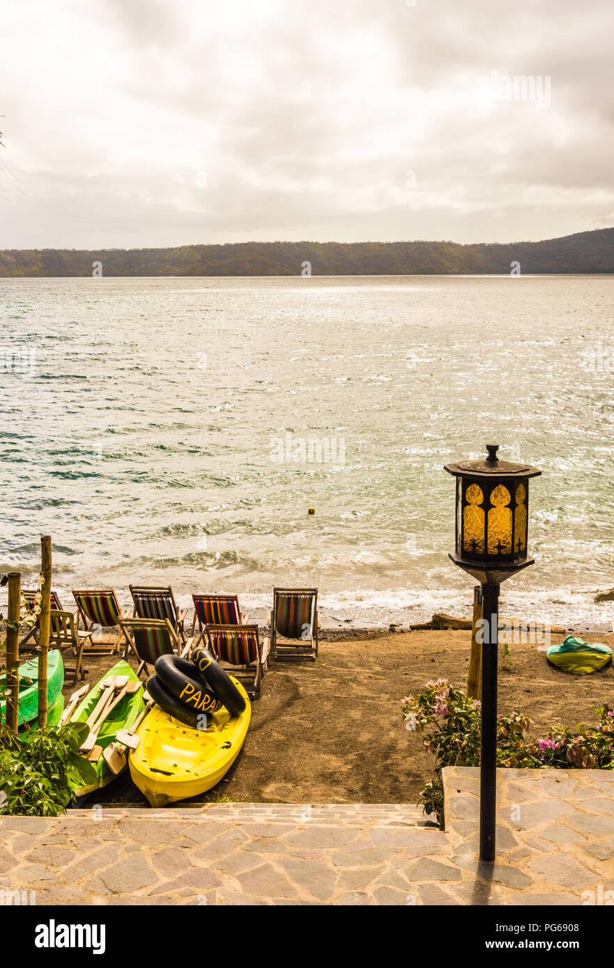 Una tipica vista sulle Apoyo lago di Nicaragua Foto Stock