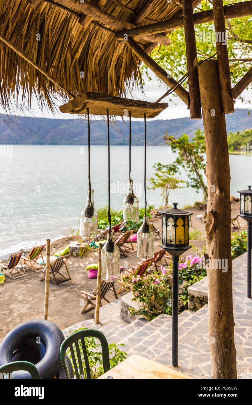 Una tipica vista sulle Apoyo lago di Nicaragua Foto Stock