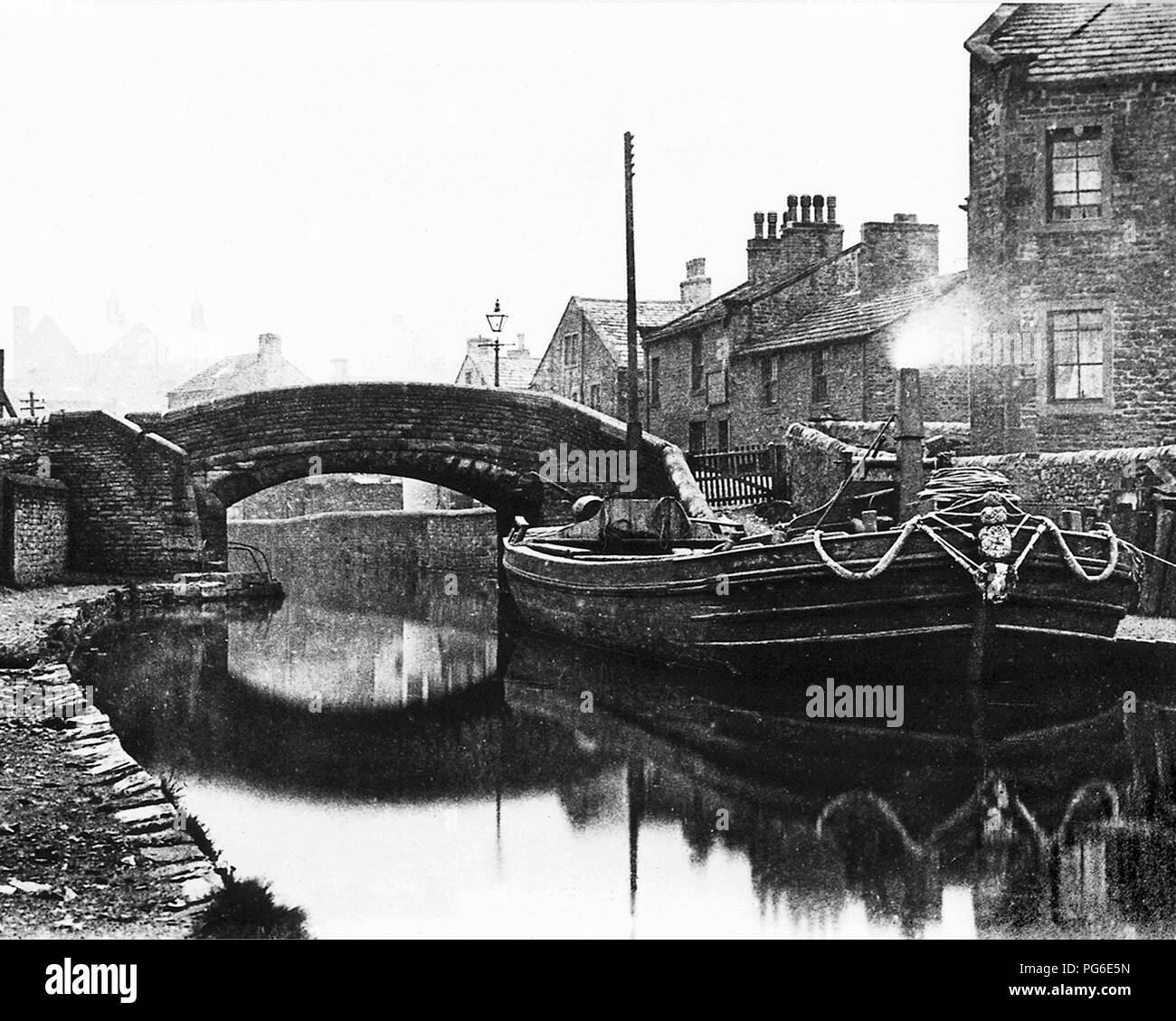 Leeds e Liverpool Canal, Skipton, agli inizi del novecento Foto Stock