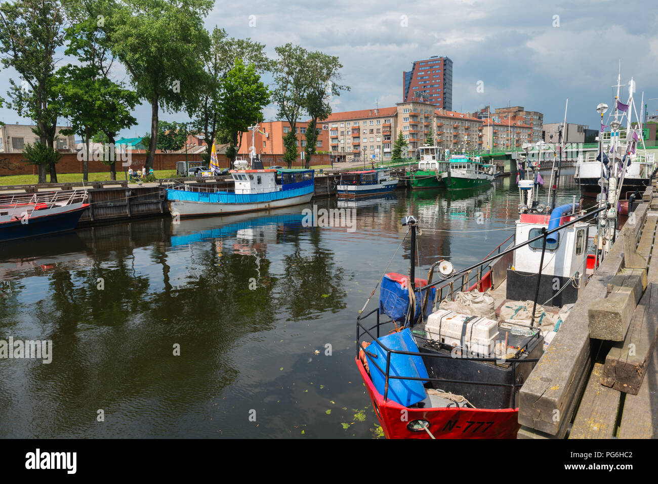 Klaipeda, Courland Lagoon, della Lituania, dell'Europa orientale Foto Stock