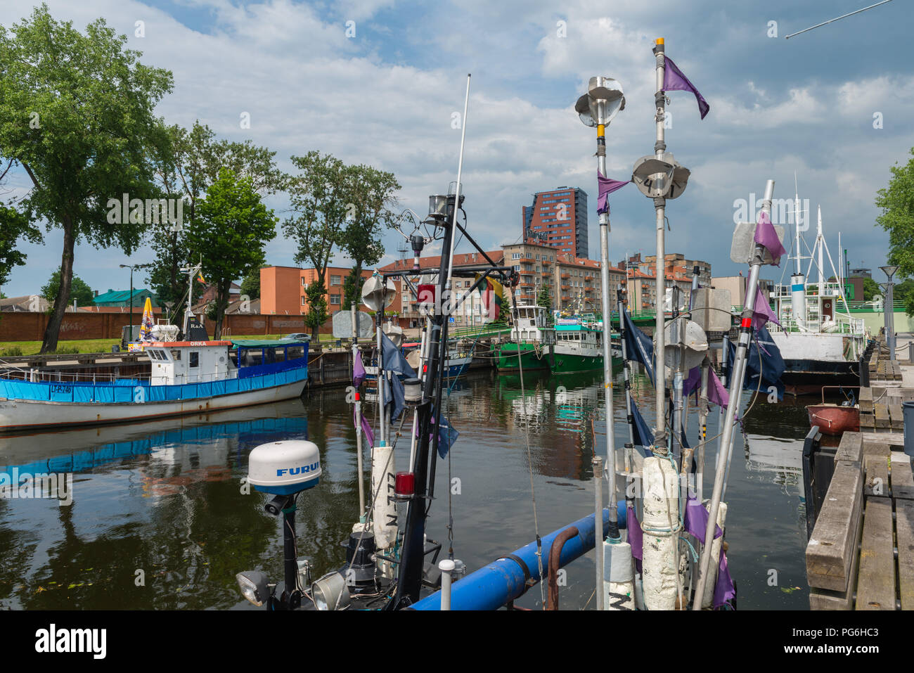 Klaipeda, Courland Lagoon, della Lituania, dell'Europa orientale Foto Stock