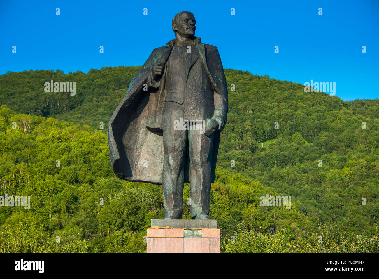 Statua di Lenin in Petropavlovsk-Kamchatsky, Kamchatka, Russia Foto Stock