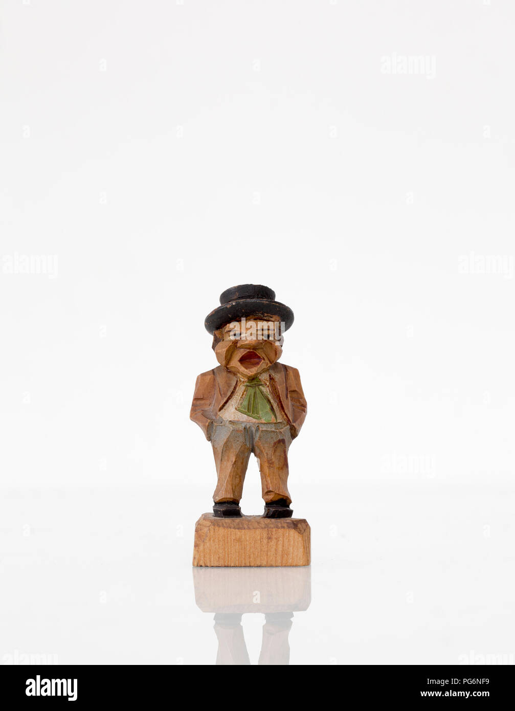 Scolpito in legno uomo figura Foto Stock