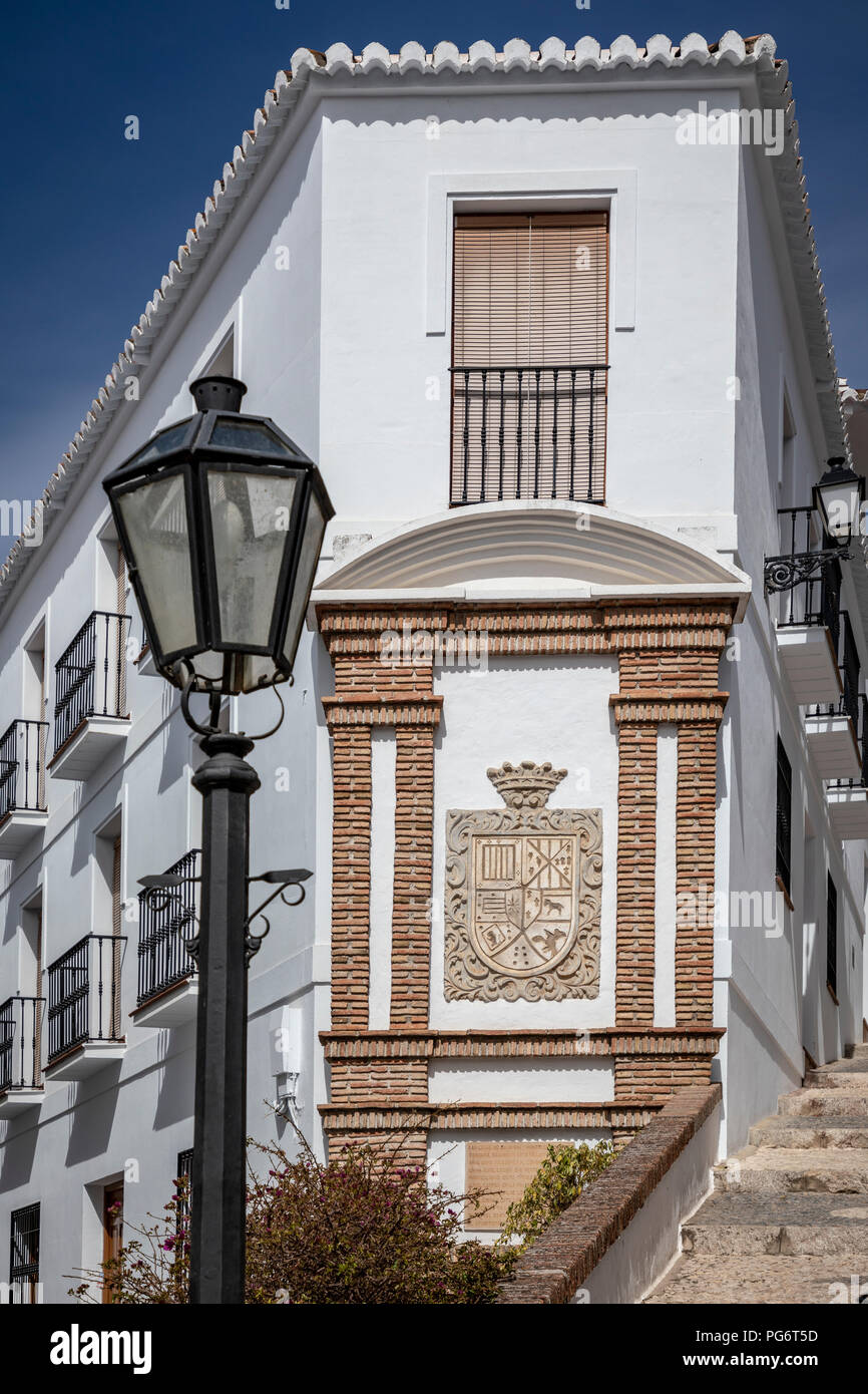 Street view in Frigiliana, Andalucía, Spagna, Europa Foto Stock