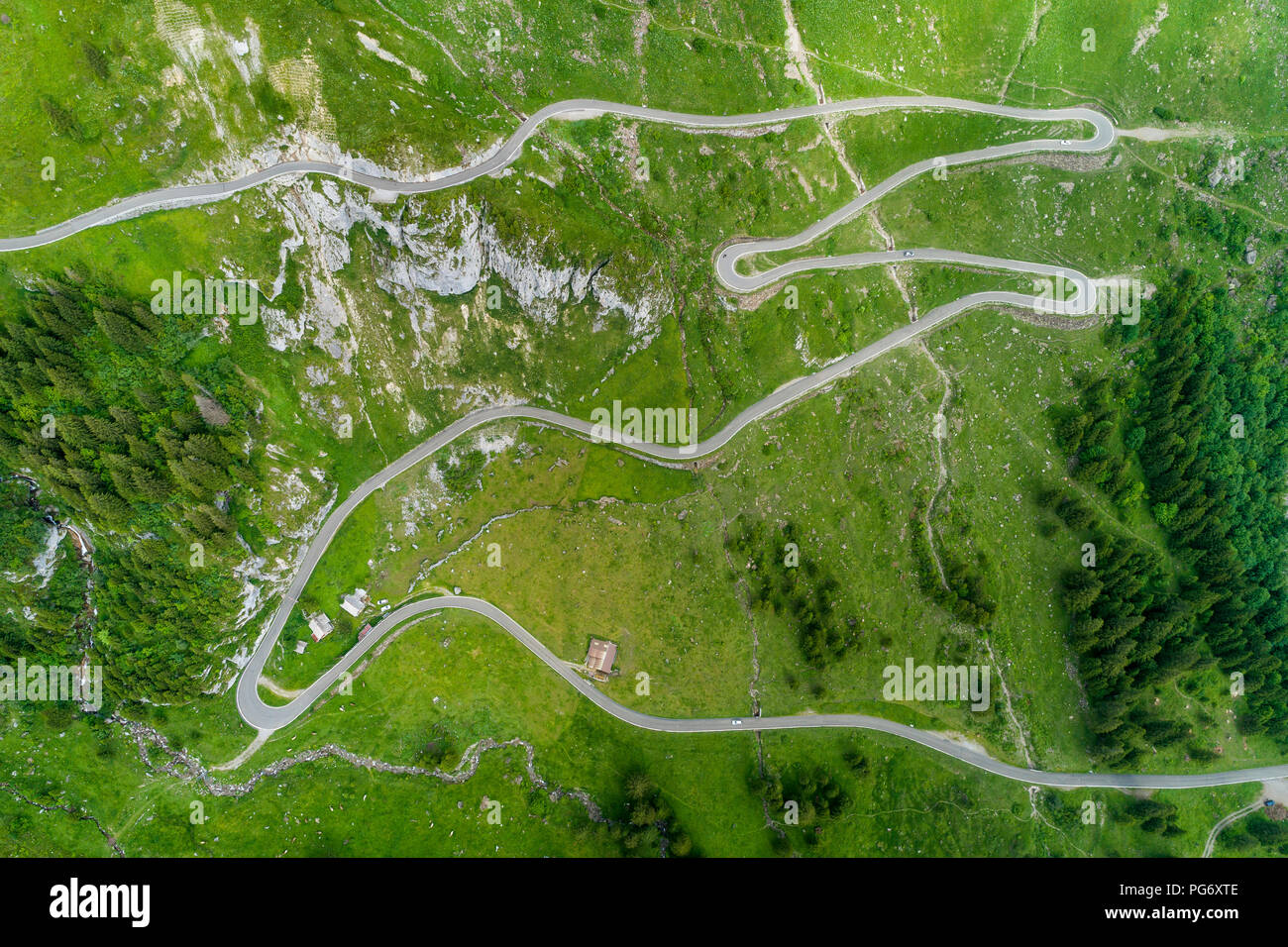 La Svizzera, nel cantone di Glarona, Glarona Alpi, Linthal, Klausen Pass Foto Stock