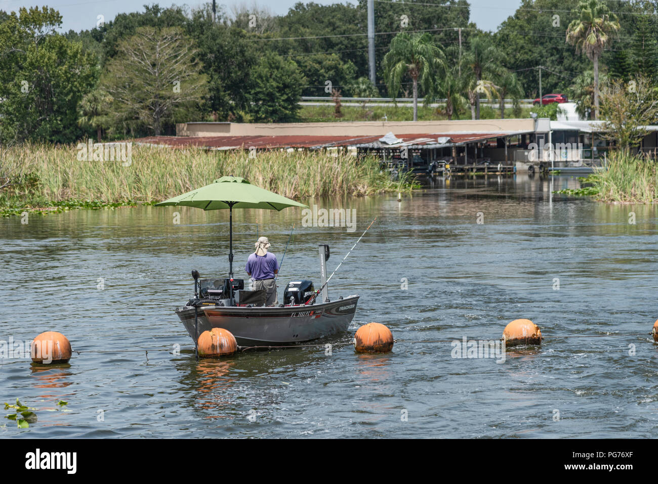 Florida Fisherman Sun Protection Foto Stock