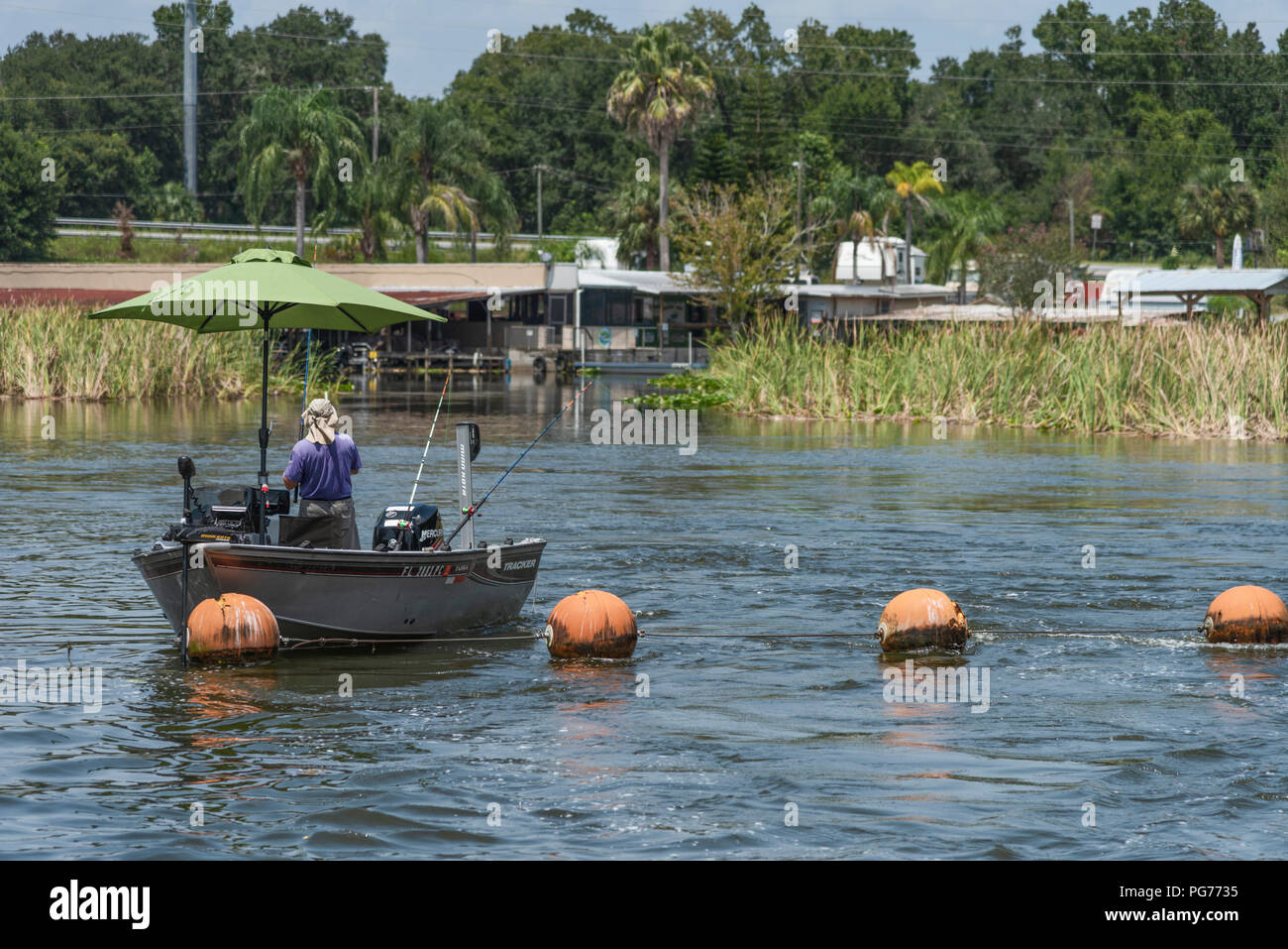 Florida Fisherman Sun Protection Foto Stock