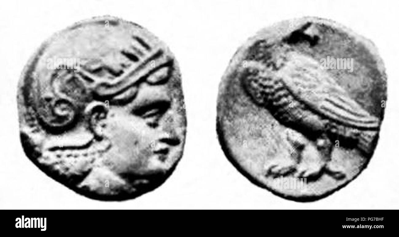 Attico drachm Athena tipo Asia centrale del IV secolo A.C. Foto Stock