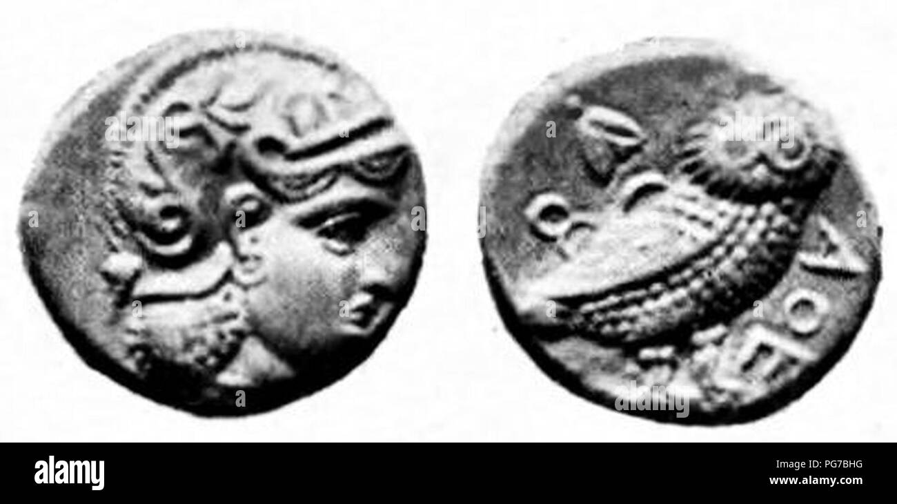 Attico drachm Athena tipo Medio Oriente del IV secolo A.C. Foto Stock