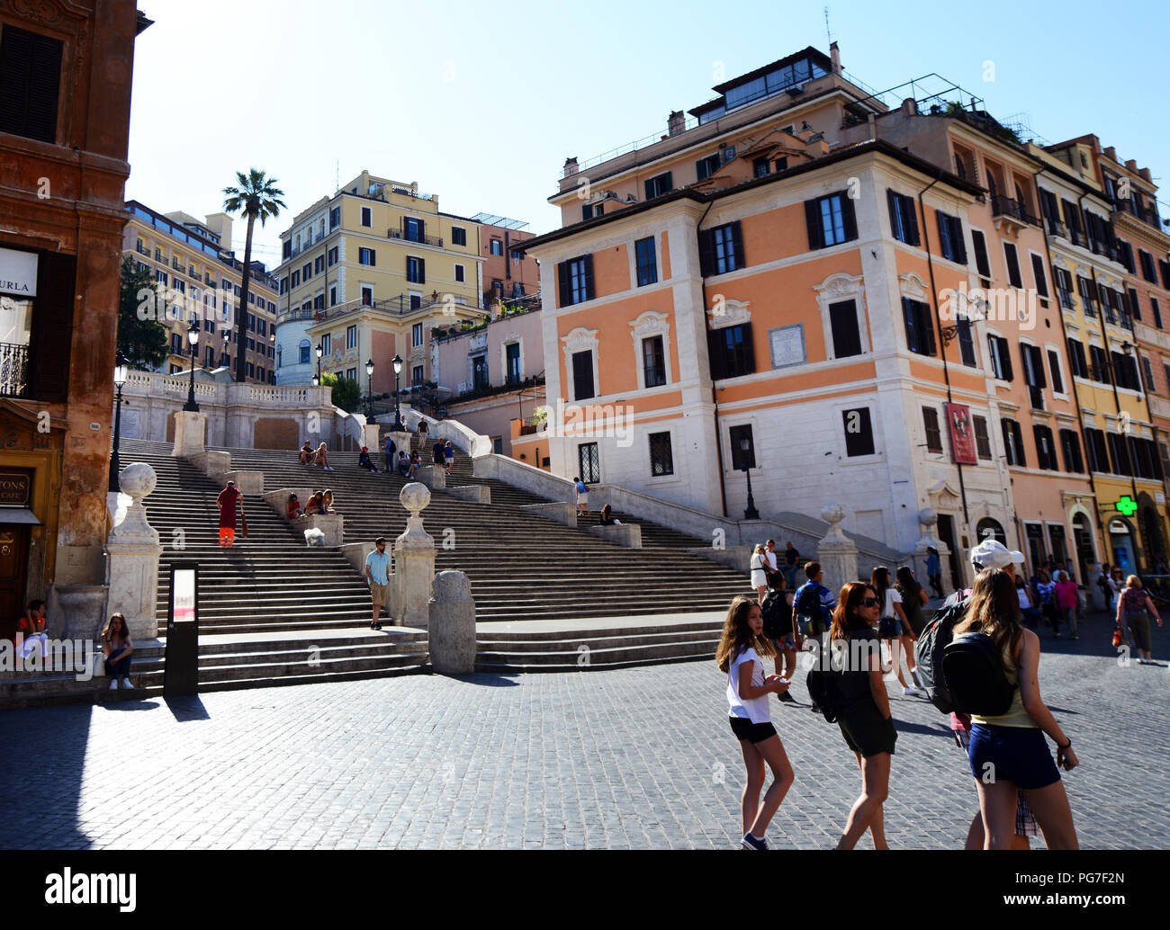 La Scalinata di Piazza di Spangna a Roma. Foto Stock