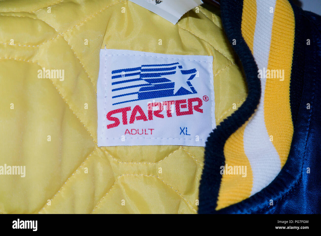 Giacca Starter dimensione di etichetta (Adulto XL) - USA Foto Stock
