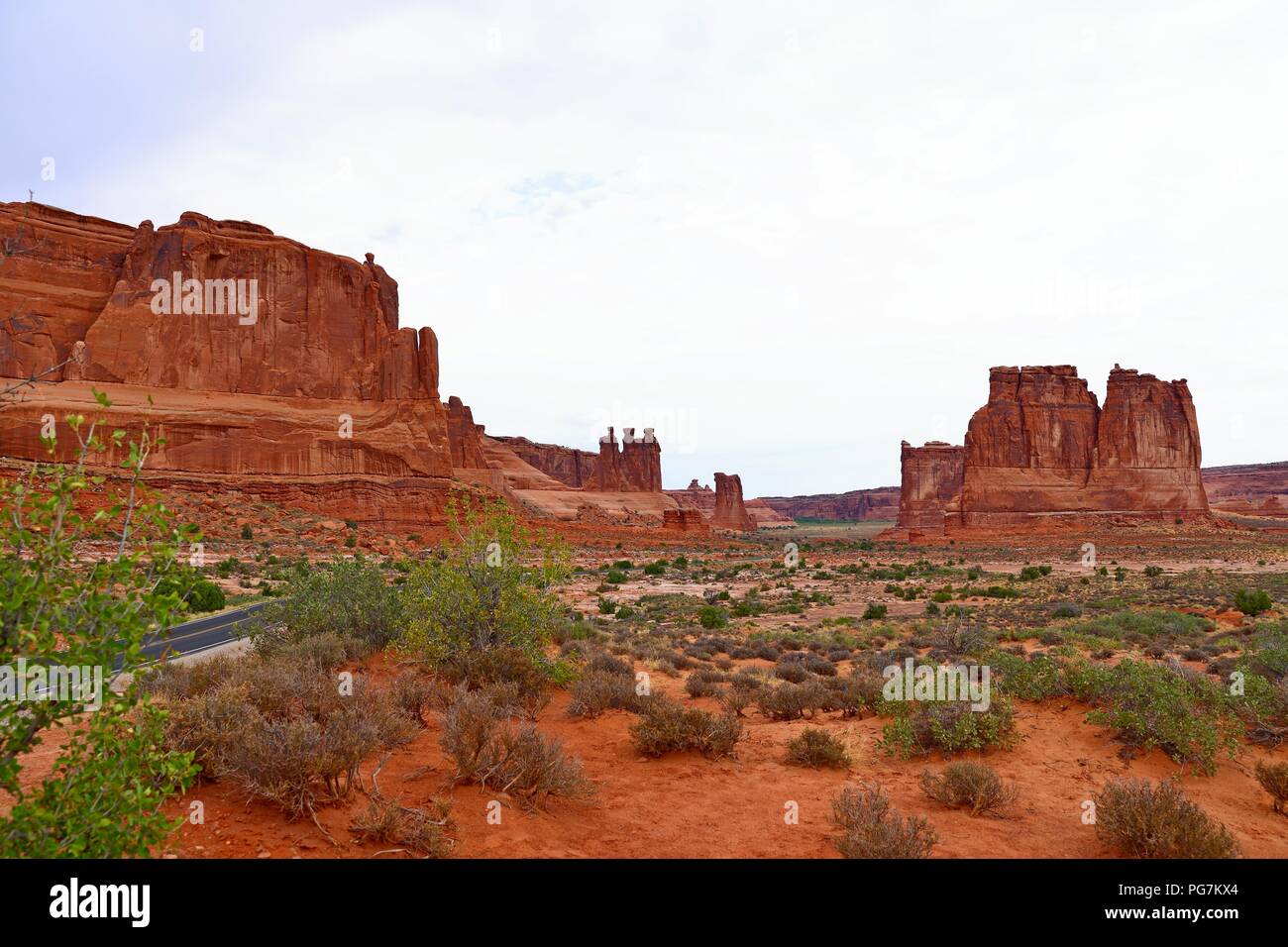 I tre pettegolezzi Arches National Park nello Utah Foto Stock