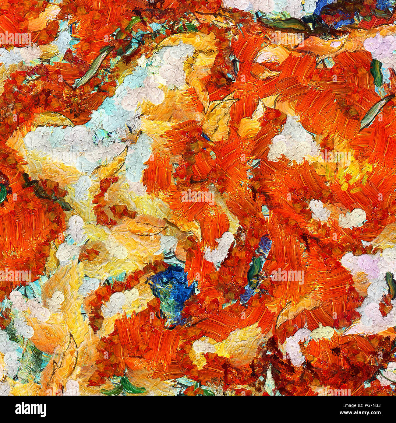 Impressionismo pittura astrazione nel Vincent Van Gogh stile. Morbide  pennellate di vernice. Di luminosi colori pastello. Una pittura astratta  sfondo. Disegnata a mano Foto stock - Alamy