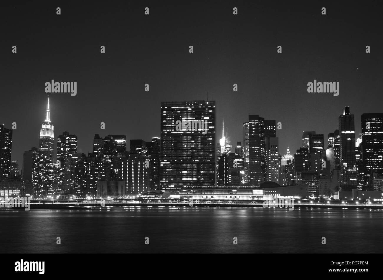 Skyline di Manhattan, New York, Stati Uniti d'America. Foto Stock