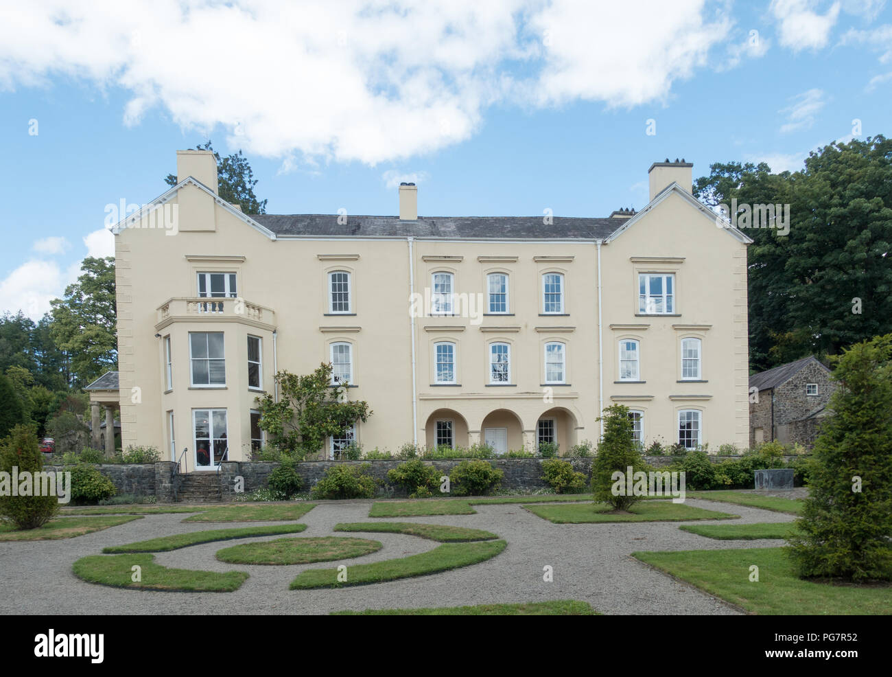 Aberglasney è una casa storica e giardini tra Llandeilo e Camarthen. Esso è stato presentato nel programma della BBC "Un giardino perduto nel tempo." Foto Stock