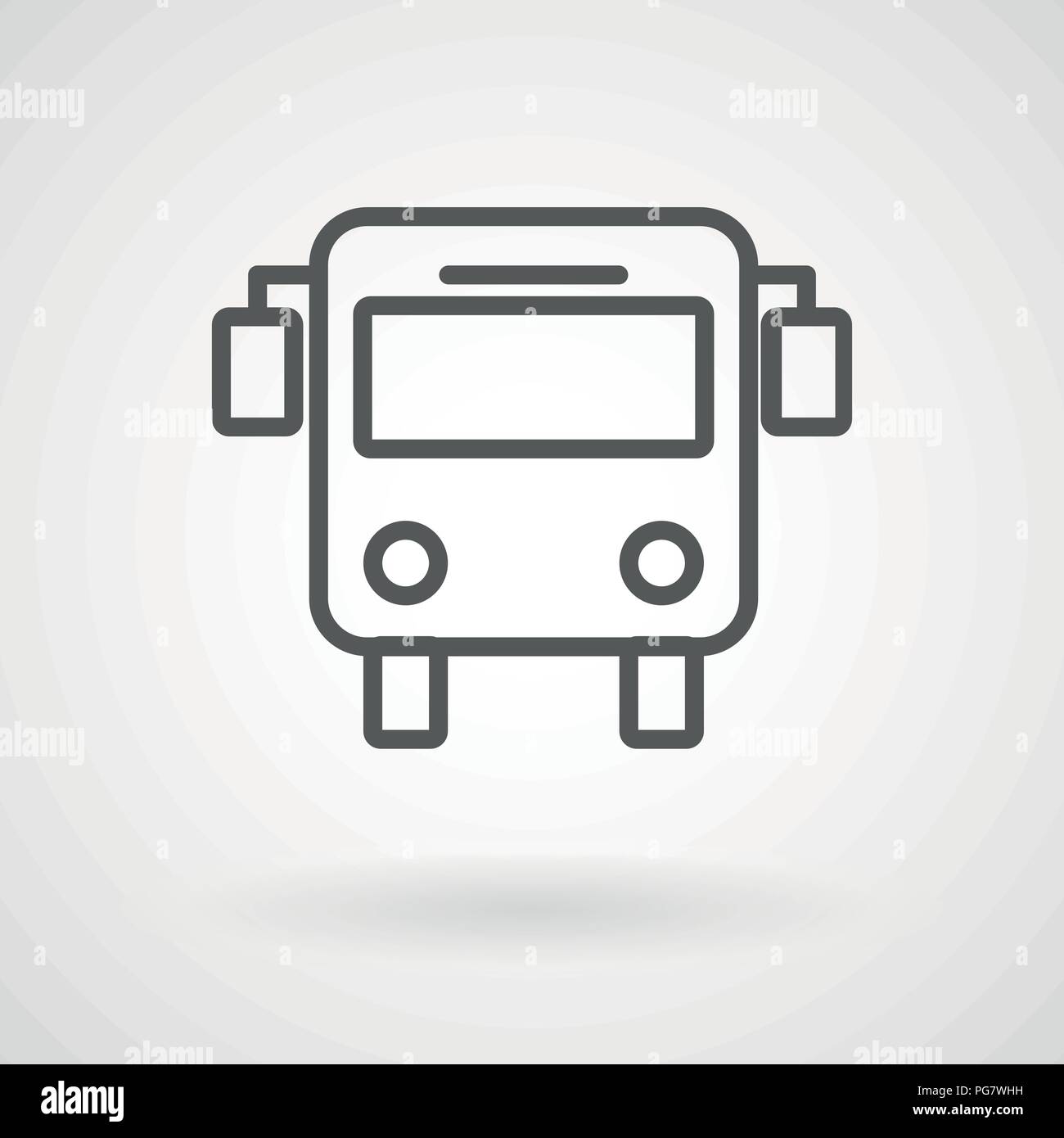 Bus trasporto pubblico icona piana, vettore illustrazione, file eps Illustrazione Vettoriale