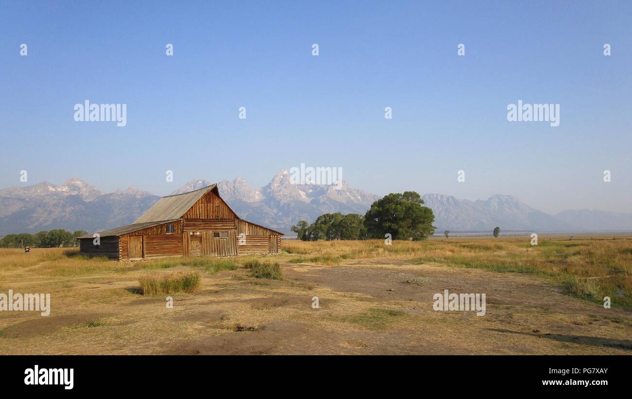 Scenic T.A. Moulton Barn nel Parco Nazionale di Grand Teton, Wyoming Foto Stock