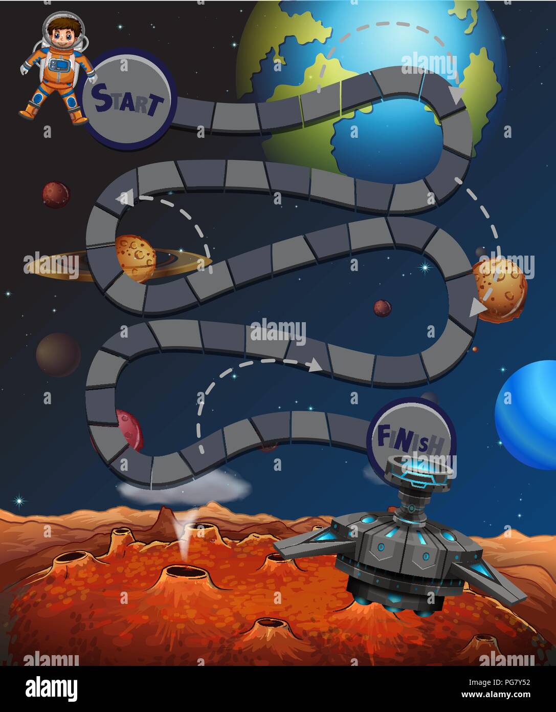 Uno spazio gioco labirinto illustrazione Illustrazione Vettoriale