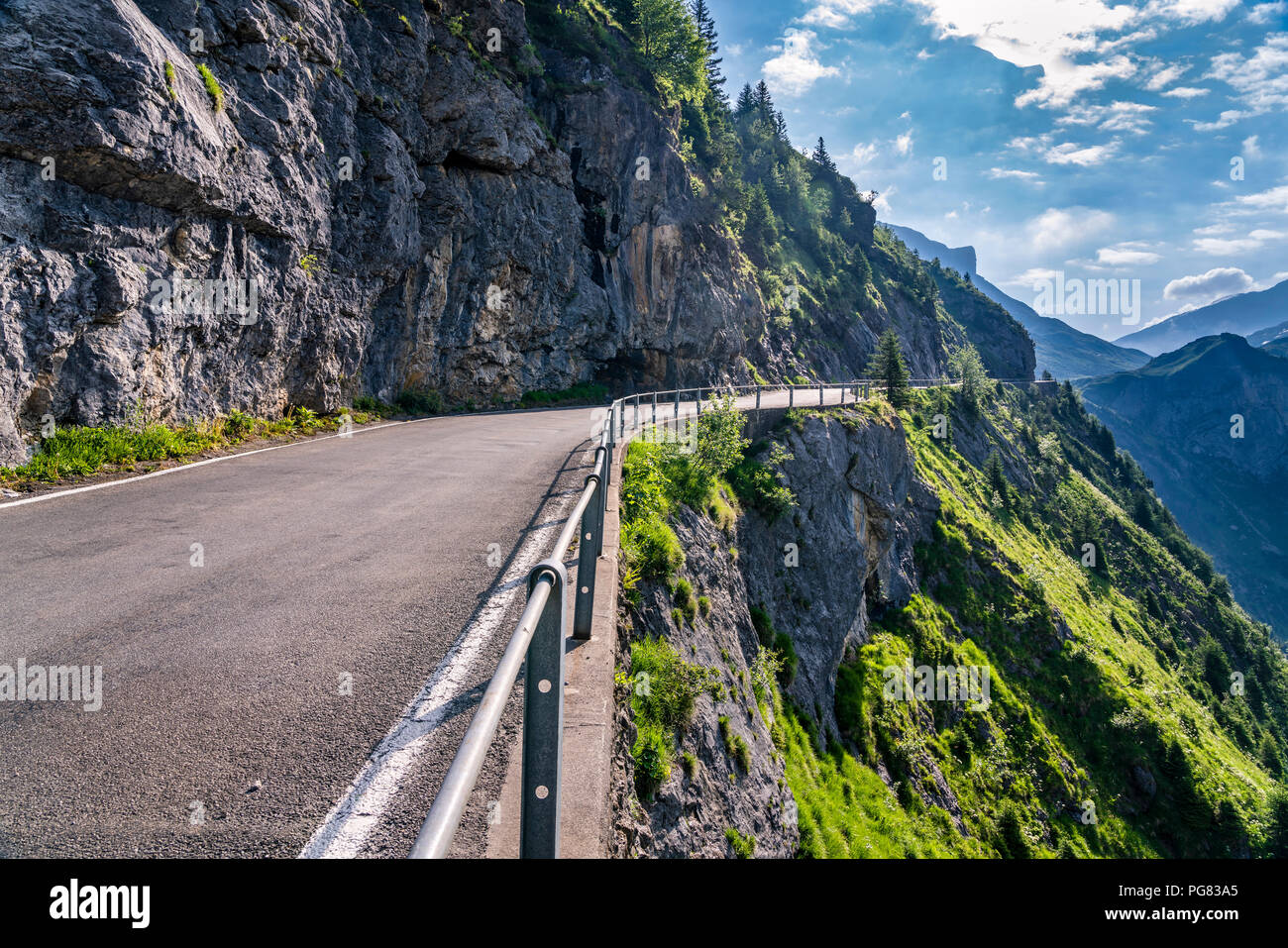 La Svizzera, nel Cantone di Uri, Glarona Alpi, Schaechental, Klausen Pass Foto Stock