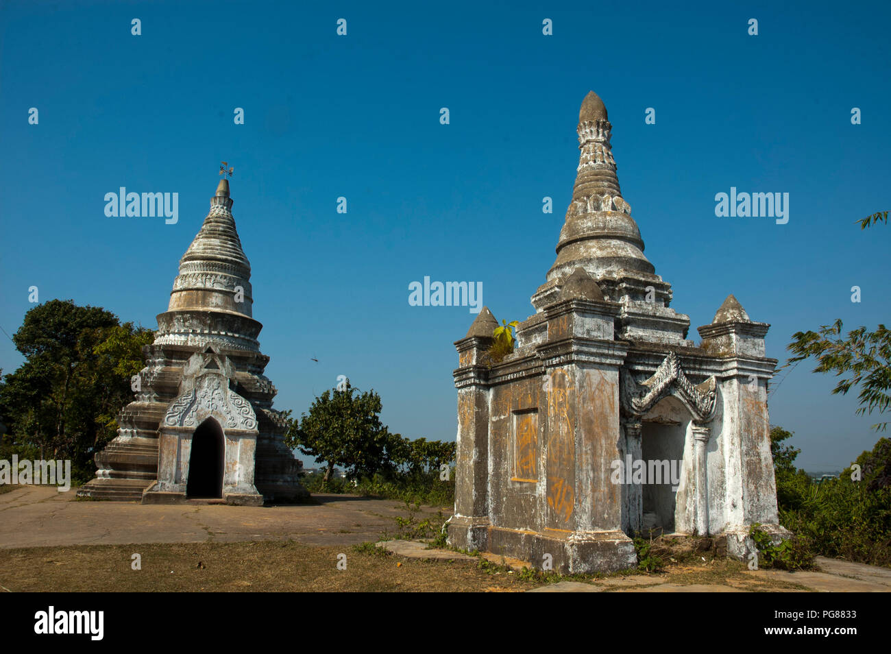 Tempio buddista sulla collina Jadi In Cox bazar. Bangladesh Foto Stock