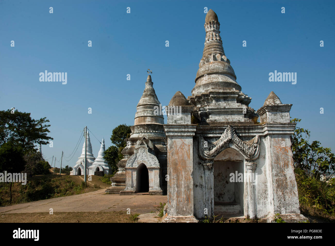 Tempio buddista sulla collina Jadi In Cox bazar. Bangladesh Foto Stock