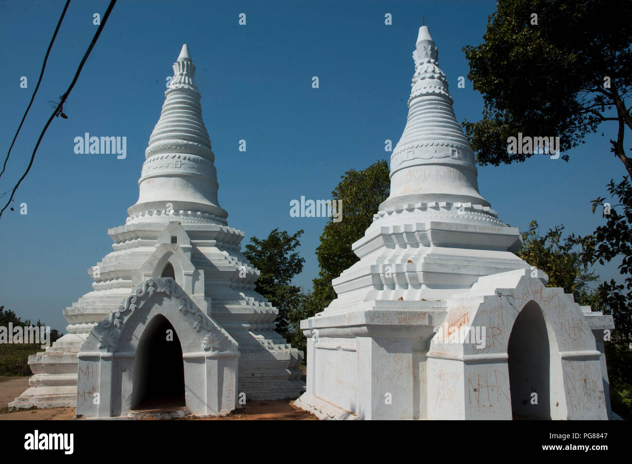 Tempio buddista sulla collina Jadi In Cox bazar. Bangladesh Foto Stock