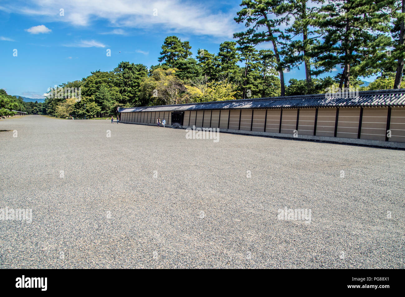 Aprire spazi al Palazzo Imperiale di Kyoto Park a Kyoto in Giappone 2018 Foto Stock