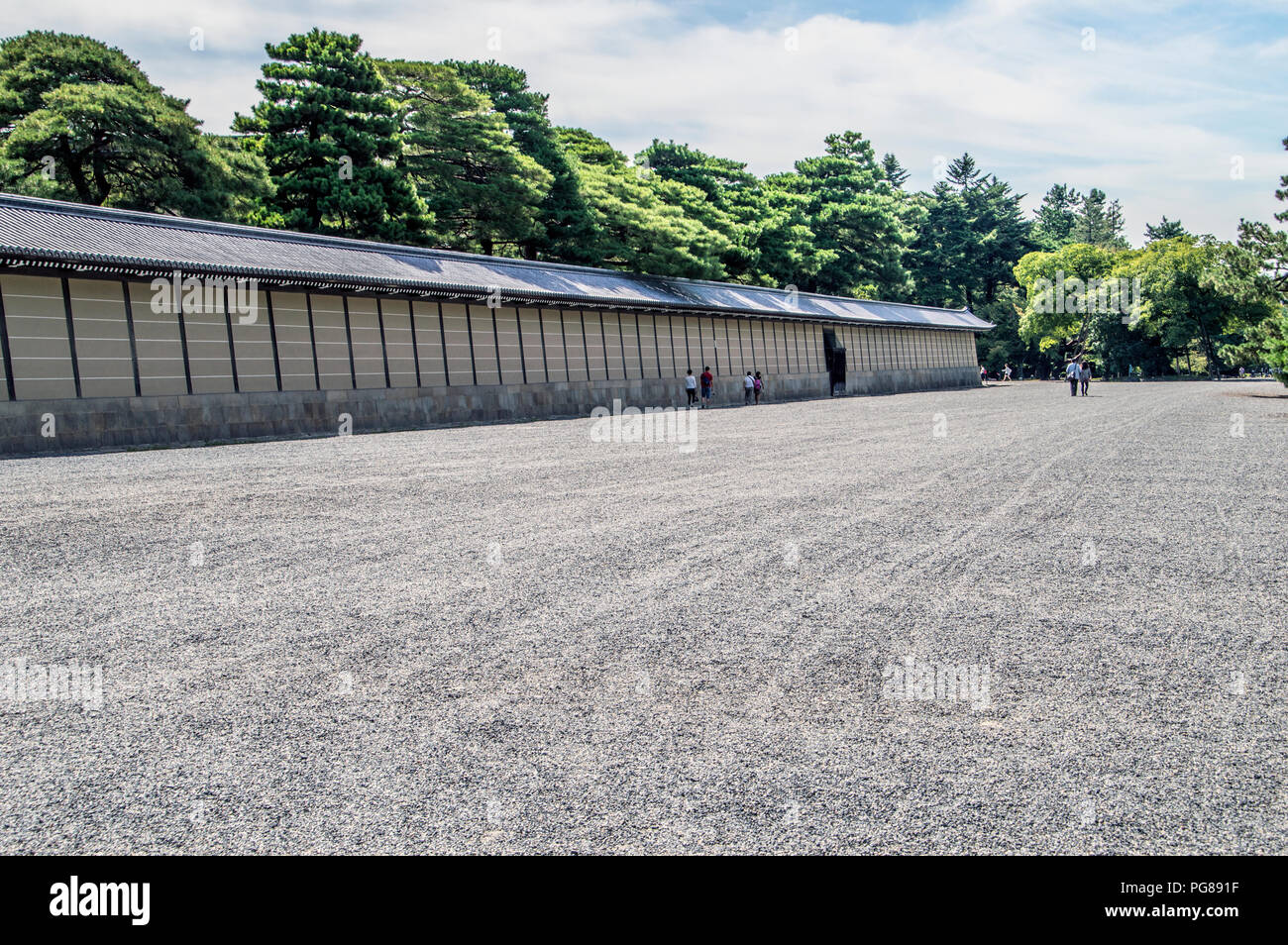 Aprire spazi al Palazzo Imperiale di Kyoto Park a Kyoto in Giappone 2018 Foto Stock