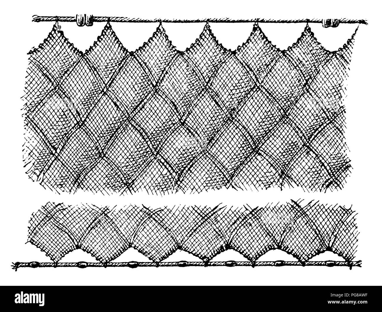 Tre-walled fisher net, Foto Stock
