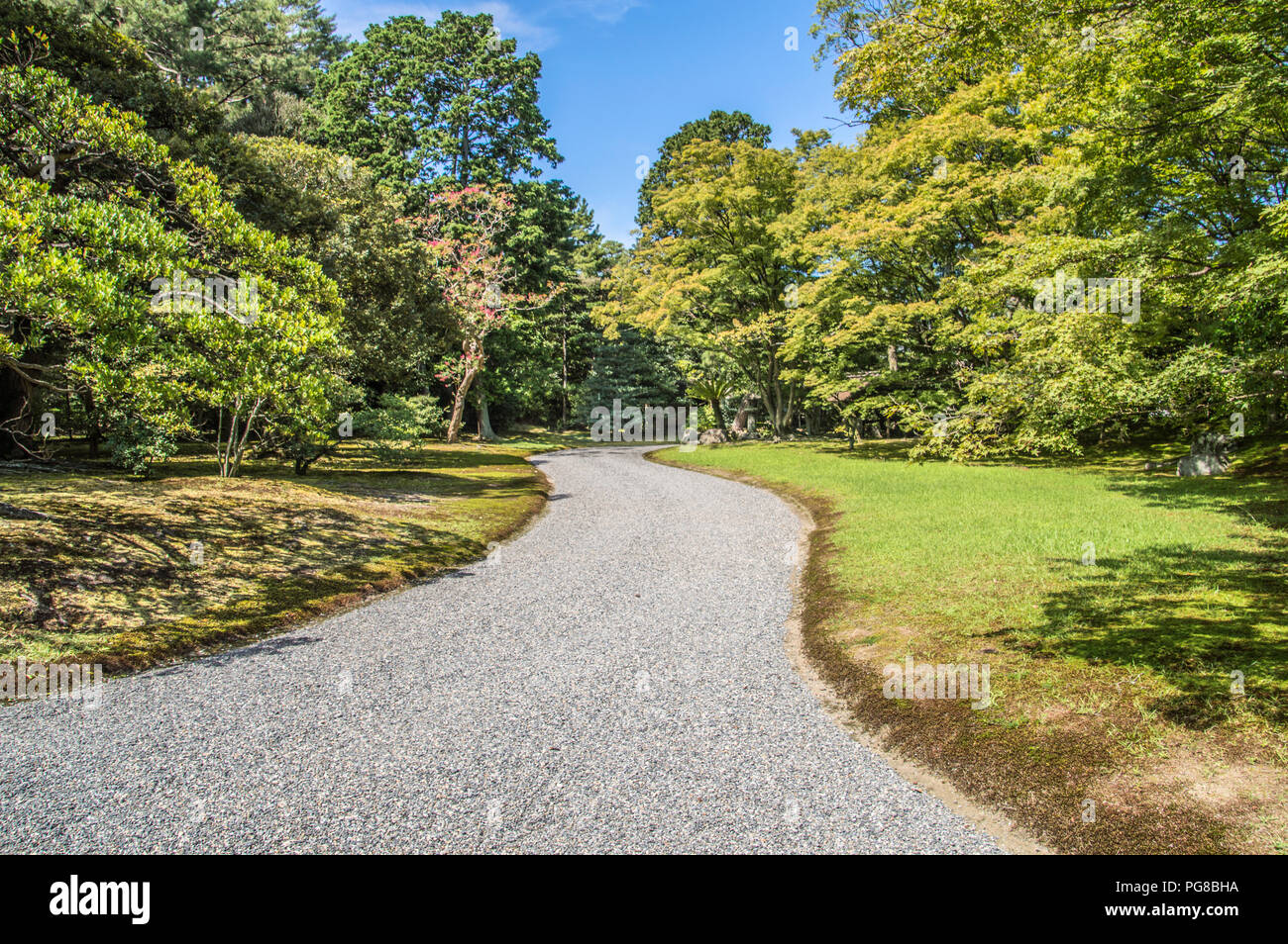 Dettaglio del Kyoto Oomiya Imperial Palace Garden a Kyoto in Giappone 2015 Foto Stock