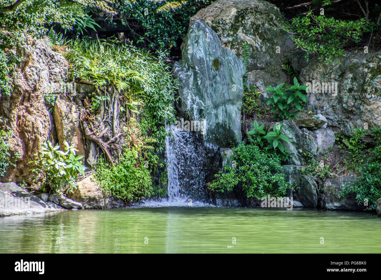 Dettaglio del Kyoto Oomiya Imperial Palace Garden a Kyoto in Giappone 2015 Foto Stock