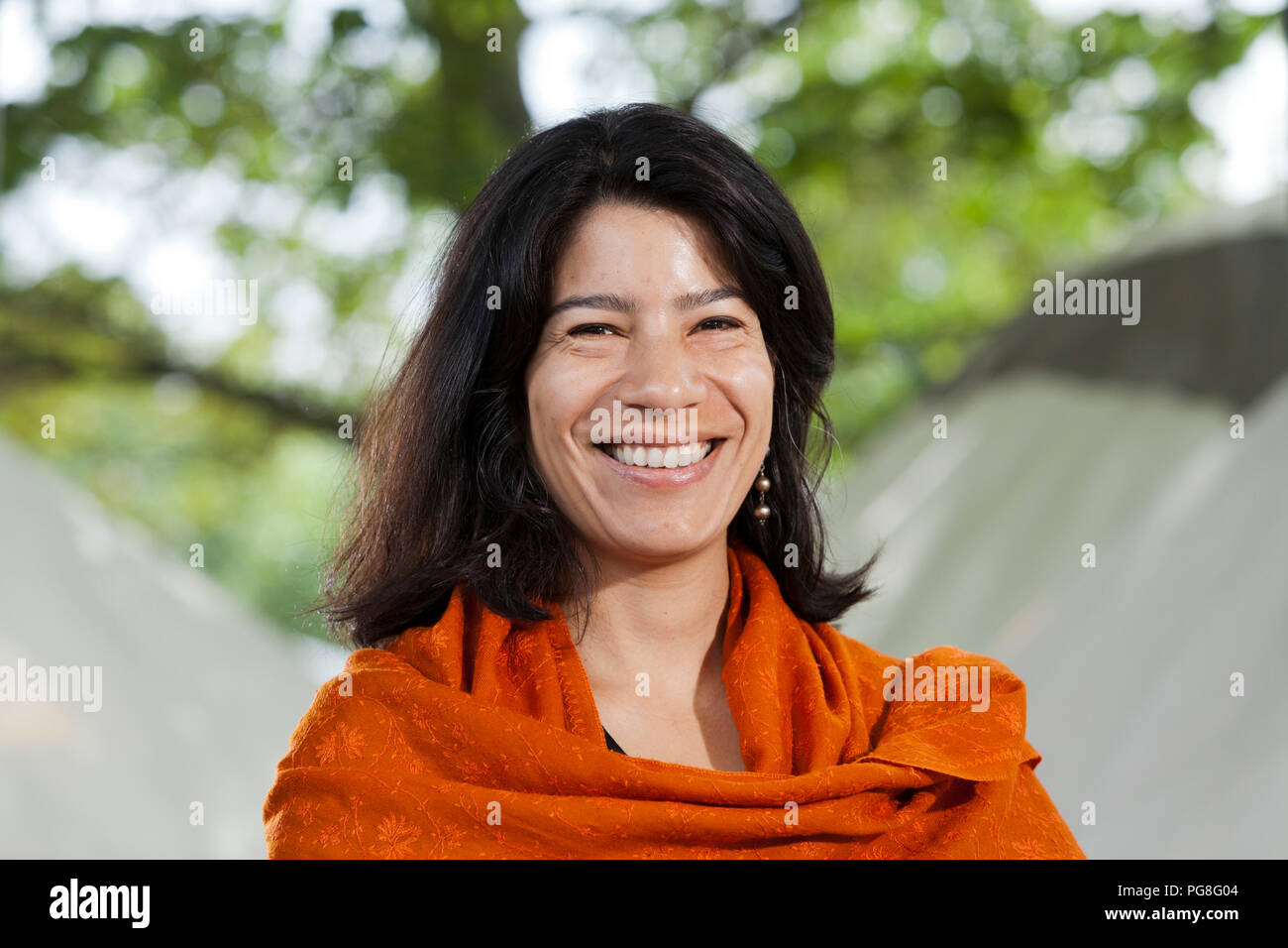 Edinburgh, Regno Unito. 24 Agosto, 2018. Maya R. Jasanoff è un Americano accademico. Essa serve come Coolidge professore di Storia presso la Harvard University, dove essa si concentra sulla storia della Gran Bretagna e dell'Impero Britannico. Nella foto al Edinburgh International Book Festival. Edimburgo, Scozia. Foto di Gary Doak / Alamy Live News Foto Stock