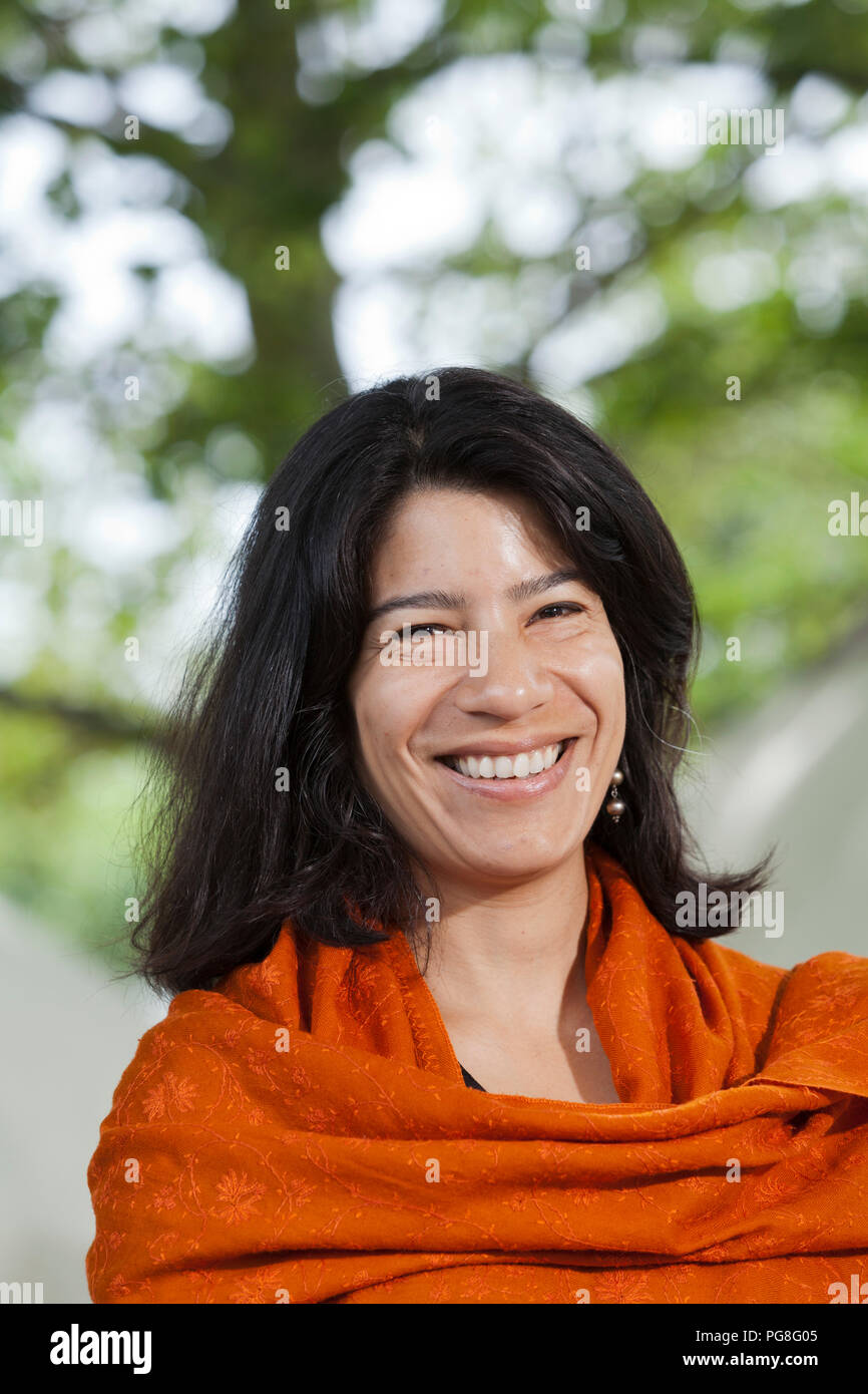Edinburgh, Regno Unito. 24 Agosto, 2018. Maya R. Jasanoff è un Americano accademico. Essa serve come Coolidge professore di Storia presso la Harvard University, dove essa si concentra sulla storia della Gran Bretagna e dell'Impero Britannico. Nella foto al Edinburgh International Book Festival. Edimburgo, Scozia. Foto di Gary Doak / Alamy Live News Foto Stock