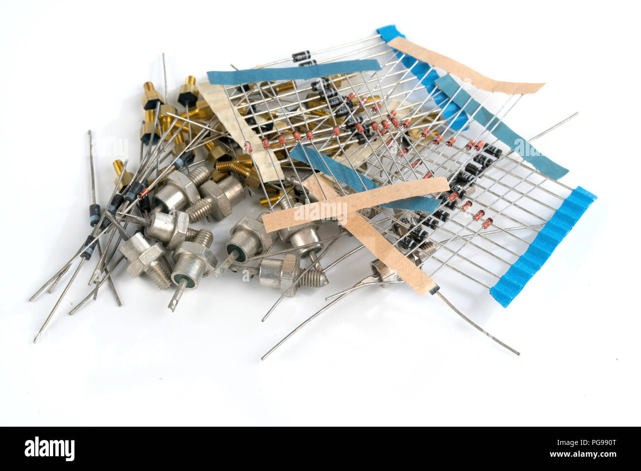 I componenti elettronici. Foto Stock