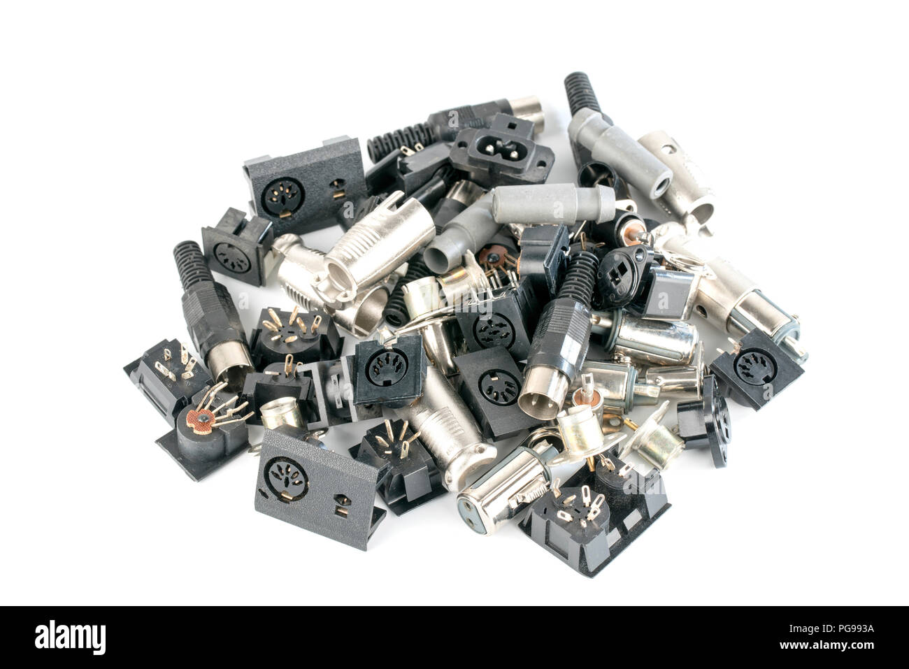 I componenti elettronici. Foto Stock