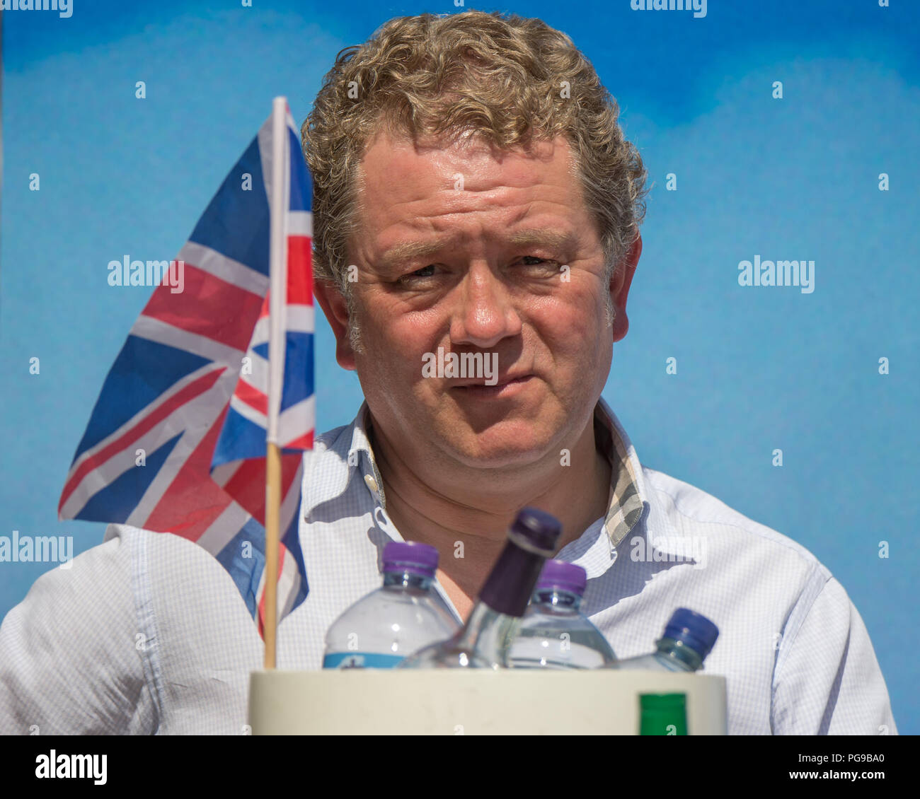 Ultima trasmissione della lunga esecuzione di BBC politica quotidiana mostra, College Green, Westminster, London REGNO UNITO CON: Jon Culshaw dove: London, England, Regno Unito quando: 24 lug 2018 Credit: Wheatley/WENN Foto Stock