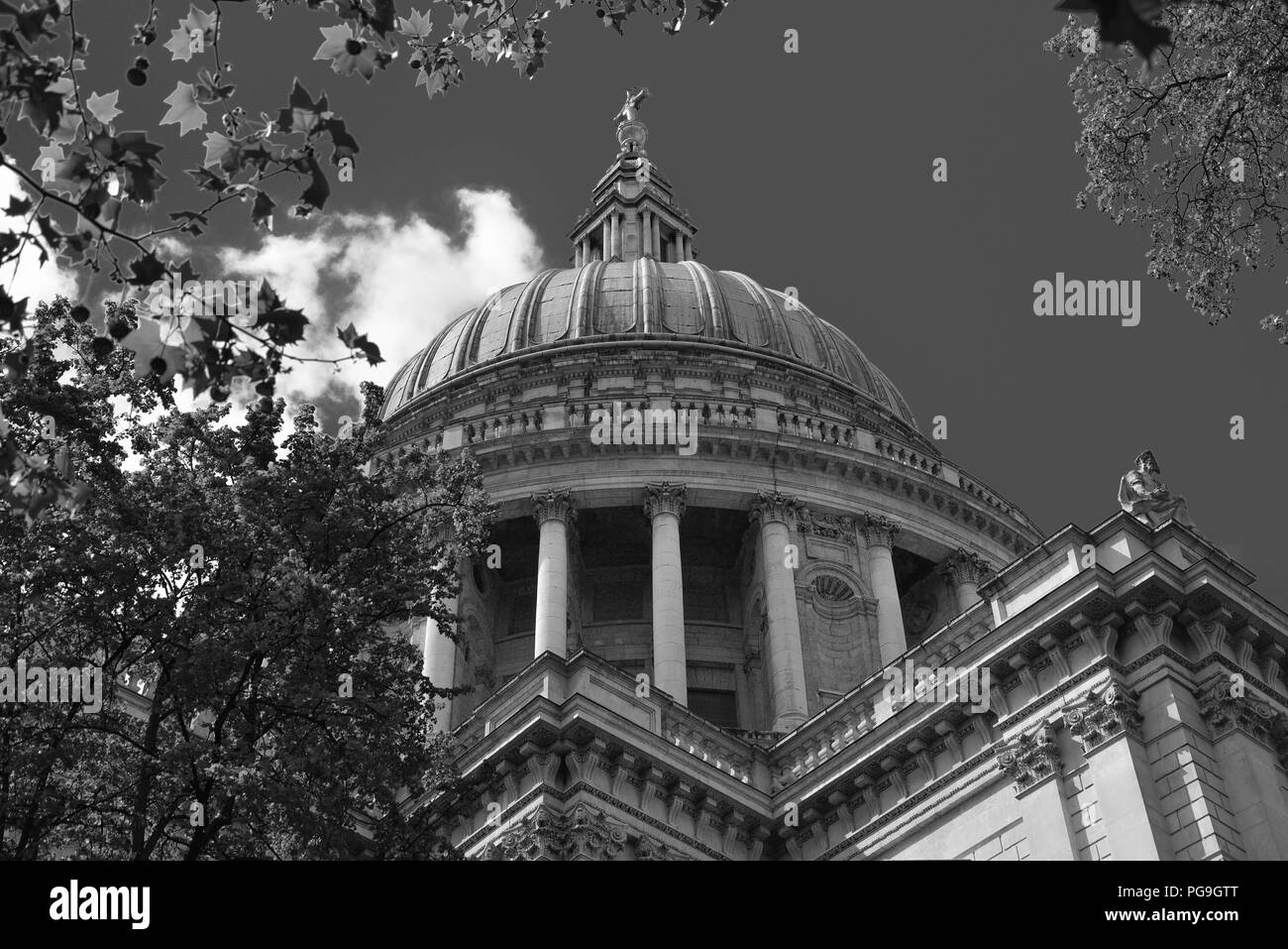 St Pauls in bianco e nero Foto Stock
