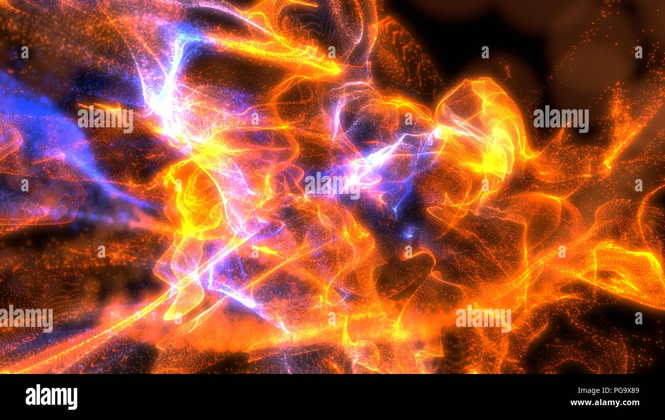 Concettuale astratto di quantum scape. 3d illustrazione Foto Stock