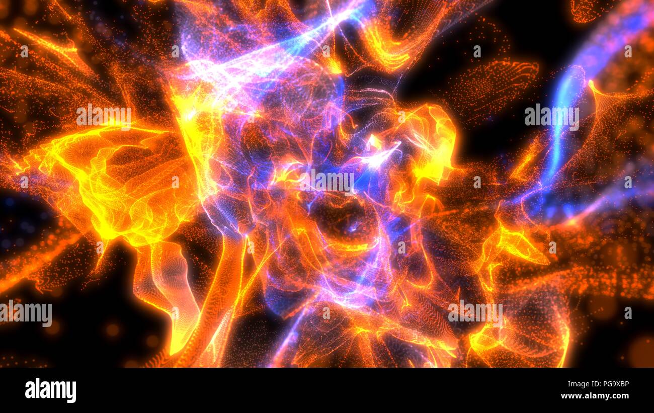 Concettuale astratto di quantum scape. 3d illustrazione Foto Stock