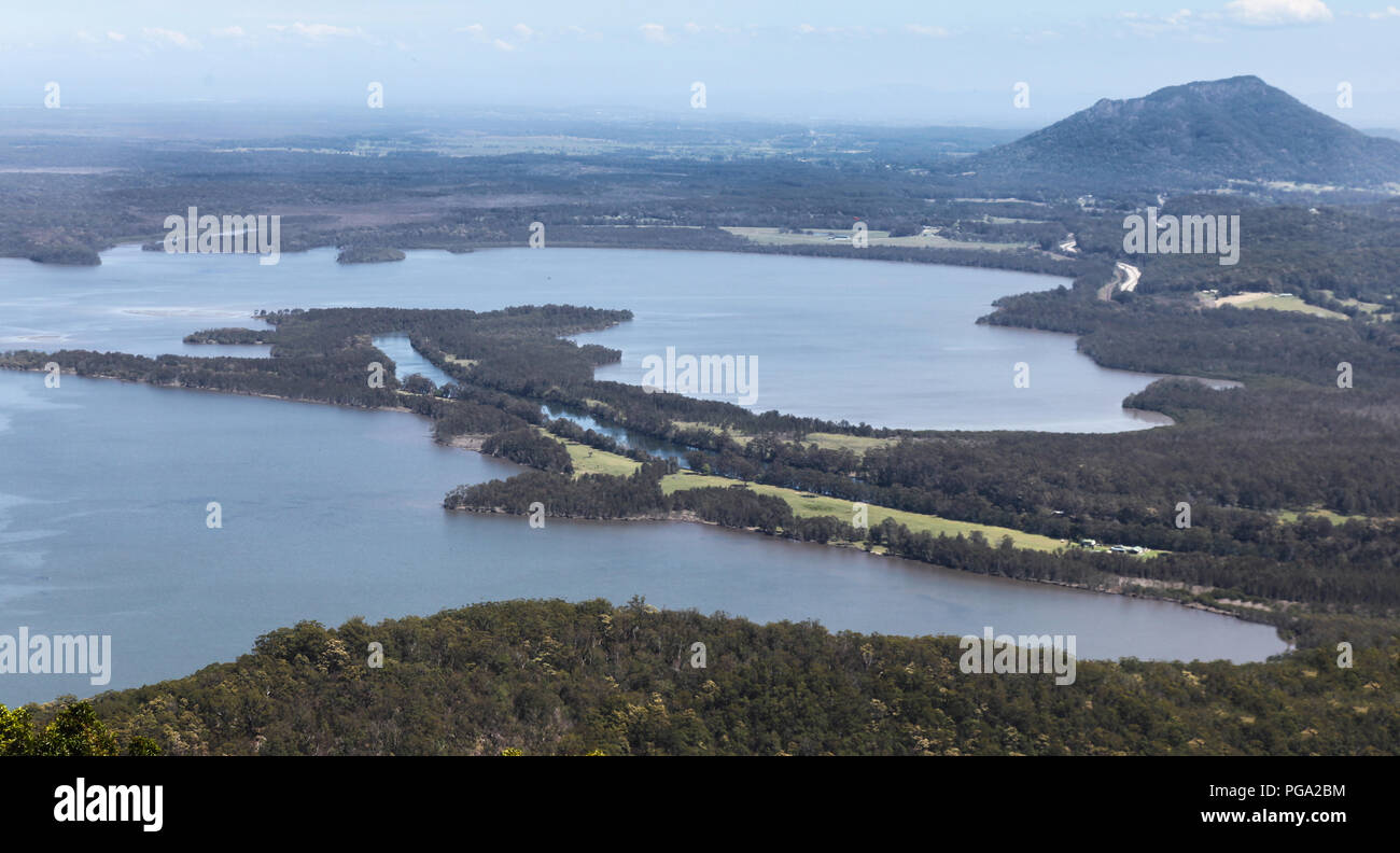 Watson Taylor Lago da nord fratello montagna vicino a Laurieton sulla mezza costa nord del Nuovo Galles del Sud Australia Foto Stock