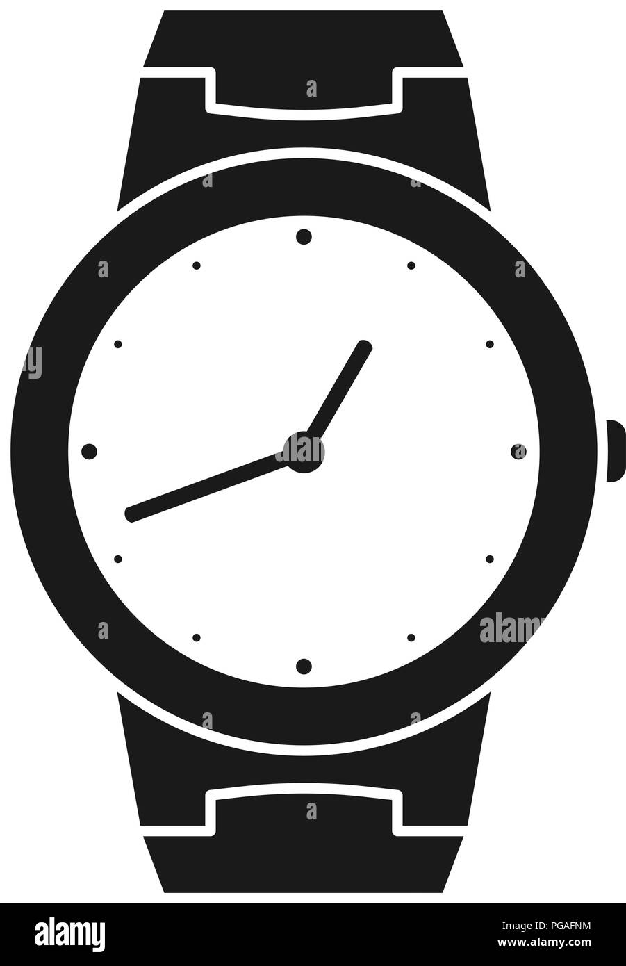 Icona di orologio da polso. Simbolo di orologio a mano