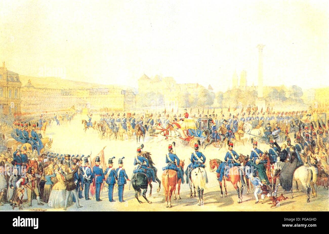 Auffahrt Kaiser und Könige 25.Settembre 1857. Foto Stock