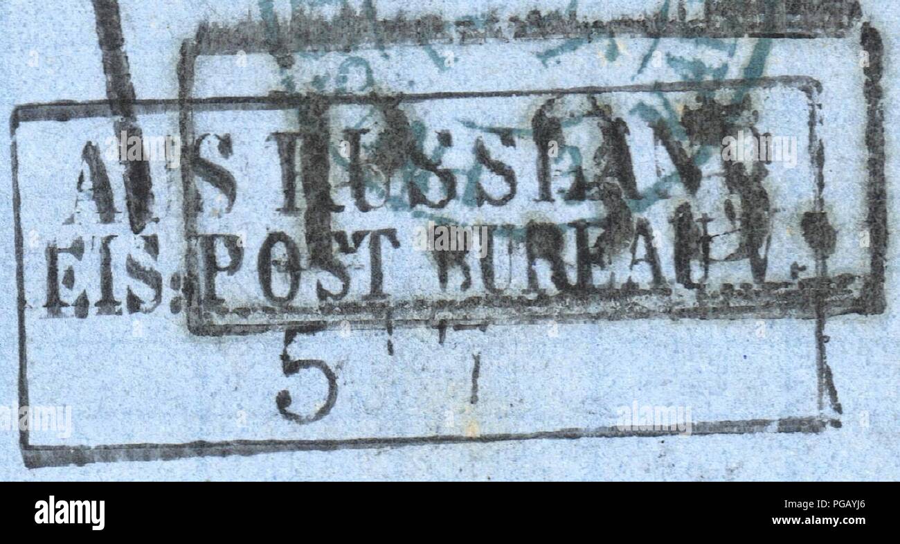 Aus Russland marcatura su mail russo - Tipo RY10a. Foto Stock