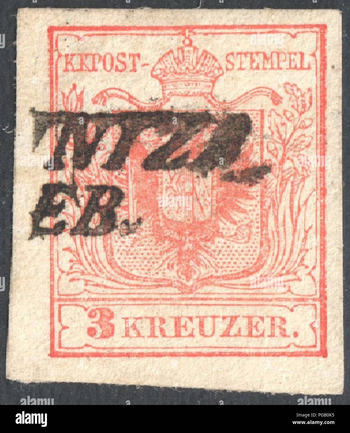 Austria 1854 IIIa NTZL. Foto Stock