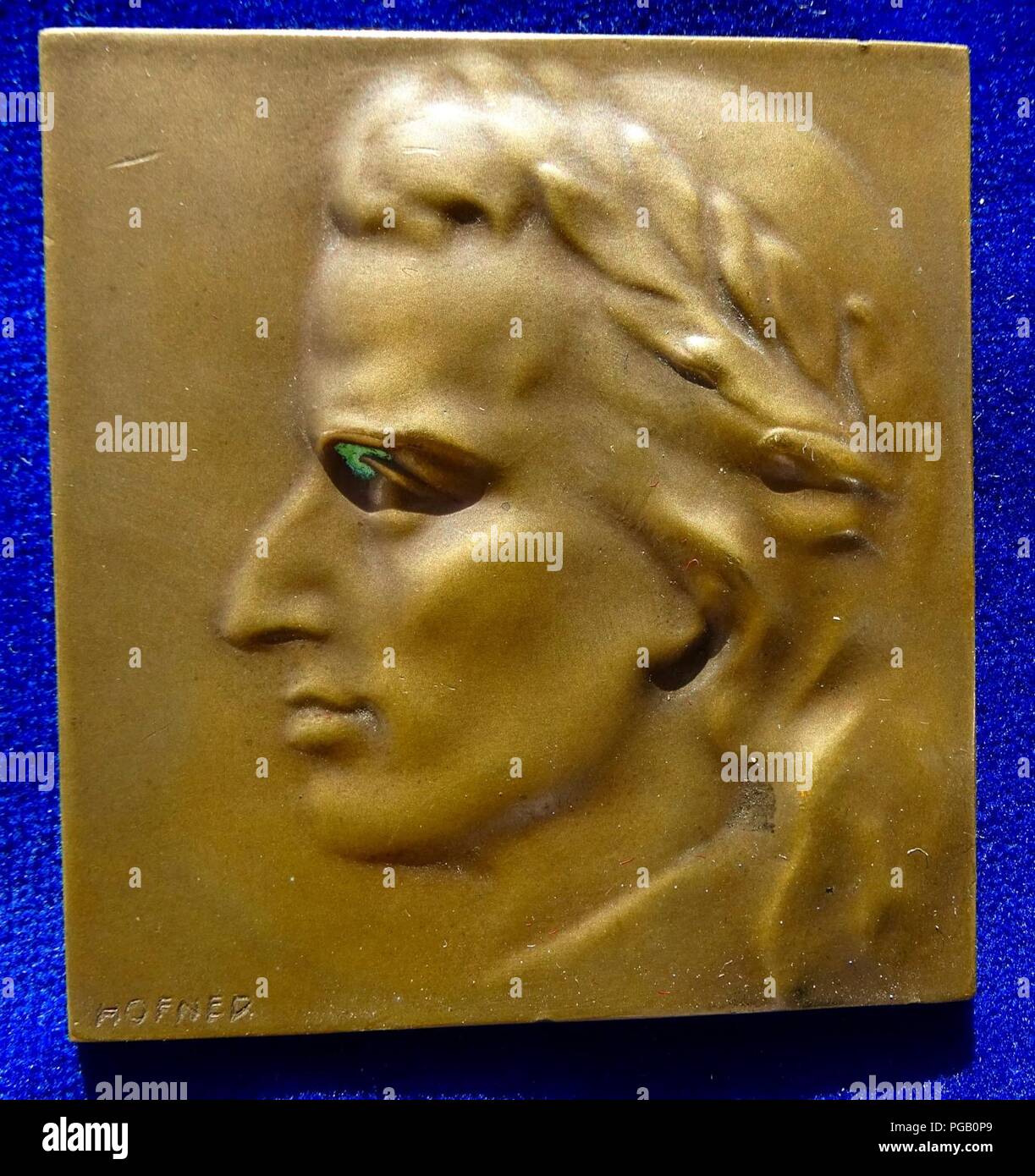 Austria, Schiller Bronze-Plaque-medaglia n.d. da Hofner. Foto Stock