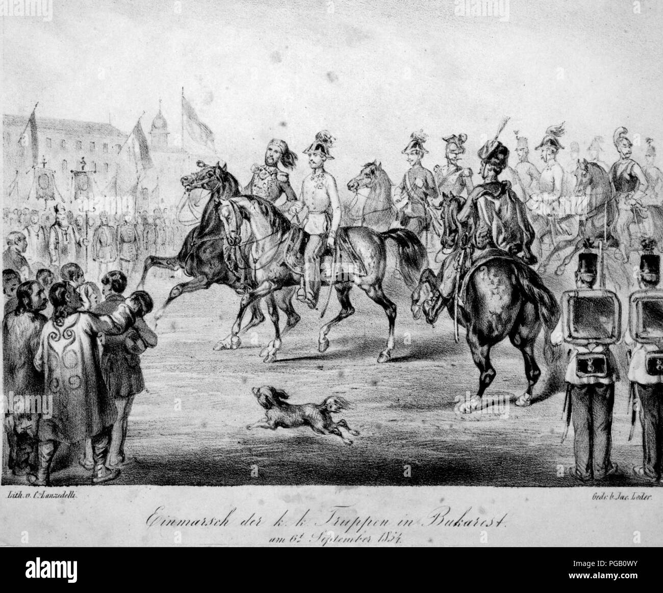 Le truppe austriache, 25 agosto-6 settembre 1854, Lanzedelli. Foto Stock