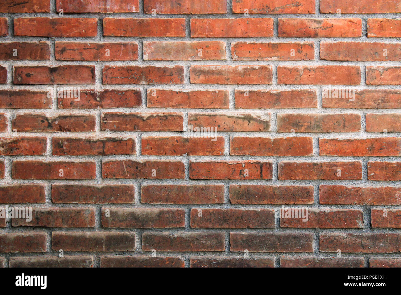 Red muro di mattoni Texture di sfondo Foto Stock