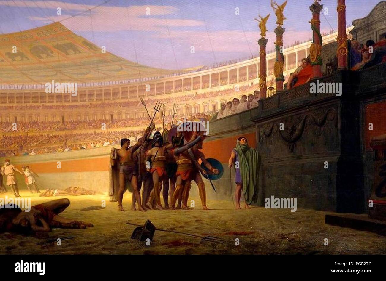 Ave Cesare Morituri te Salutant. Foto Stock