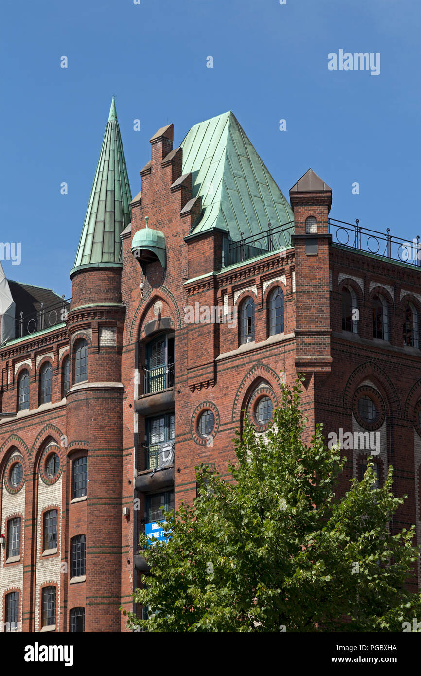 Speicherstadt (magazzino distretto), Amburgo, Germania Foto Stock